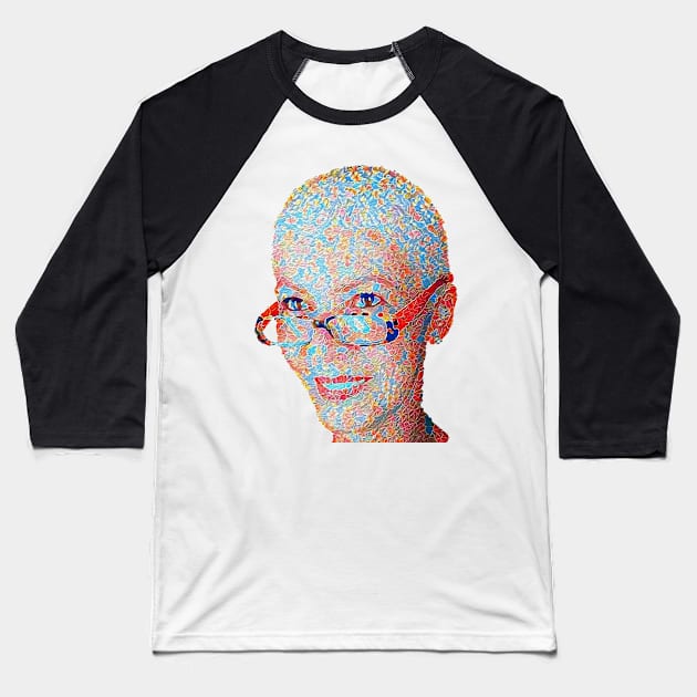 Portrait of a Cancer Survivor Baseball T-Shirt by Diego-t